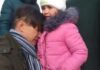 pai ucraniano despede-se filha