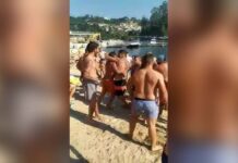 Nadadores Salvadores e banhistas agredidos