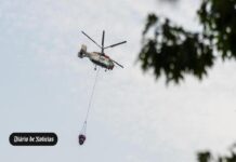 Piloto que se despenhou helicóptero incêndio